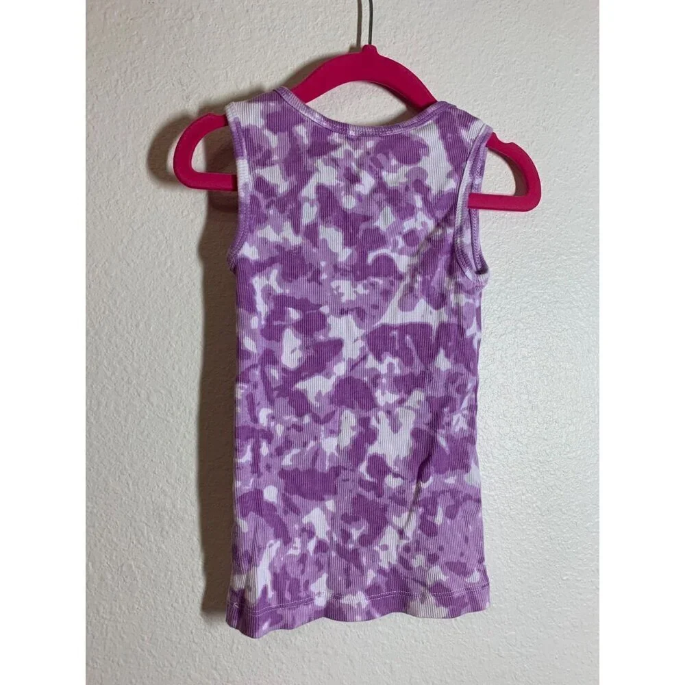 Children's Place Purple Camouflage Tank Top Girls Size 4 AD8